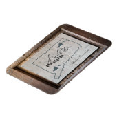 コネチカット素朴ウッドフレーム山 マグネット (左側)