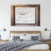 コネチカット素朴ウッドフレーム州キャンバスアート キャンバスプリント (インサイチュ (寝室))