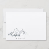 コネチカット素朴ウッドマウンテングリーティングカード (裏面)