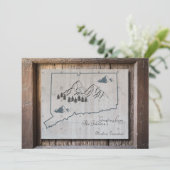 コネチカット素朴ウッドマウンテングリーティングカード (スタンド正面)