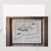 コネチカット素朴ウッドマウンテングリーティングカード (正面/裏面)