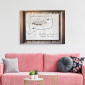 コネチカット素朴木枠キャンバス印刷 キャンバスプリント (インサイチュ (リビング))