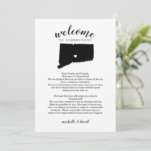 コネチカット結婚の手紙と旅程へようこそ (スタンド正面)