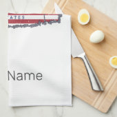 コネチカット統一された州レトロ州マップヴィンテージ キッチンタオル (四つ折り)