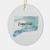 コネチカット絵画州イラストレーションオーナメント セラミックオーナメント (左)