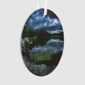 コネチカット美しい湖の木 オーナメント (正面)