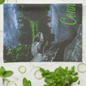 コネチカット美しい湖の木 キッチンタオル (折り畳み)