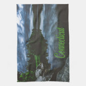 コネチカット美しい湖の木 キッチンタオル (縦)