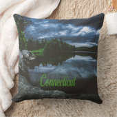 コネチカット美しい湖の木 クッション (ブランケット)
