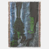 コネチカット美しい湖の木 スローブランケット (正面縦)