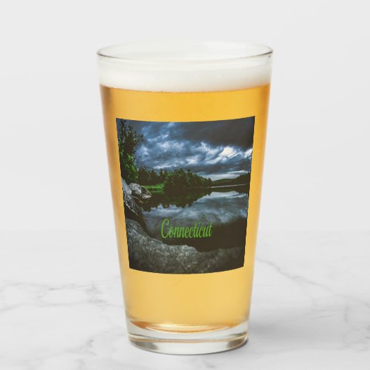 コネチカット美しい湖の木 タンブラーグラス (ドリンク正面)