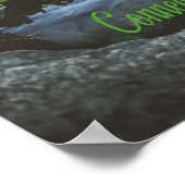 コネチカット美しい湖の木 ポスター (角)