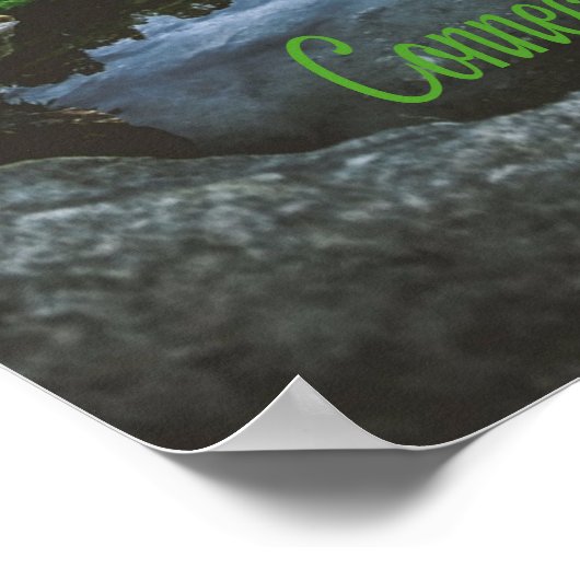 コネチカット美しい湖の木 ポスター (角)