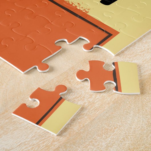 コネチカット航空旅行ポスター ジグソーパズル (側面)