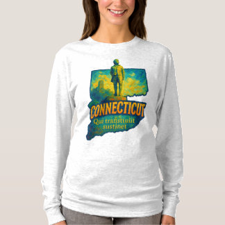 コネチカット芸術的州Tシャツ – 絵を描油... Tシャツ