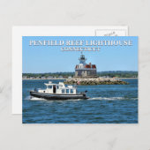 コネチカット葉書ペンフィールドリーフライトハウス ポストカード (正面/裏面)