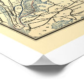 コネチカット鉄道地図1893 ポスター (角)