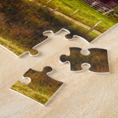 コネチカット風景。クリスマスの挨拶 ジグソーパズル (側面)