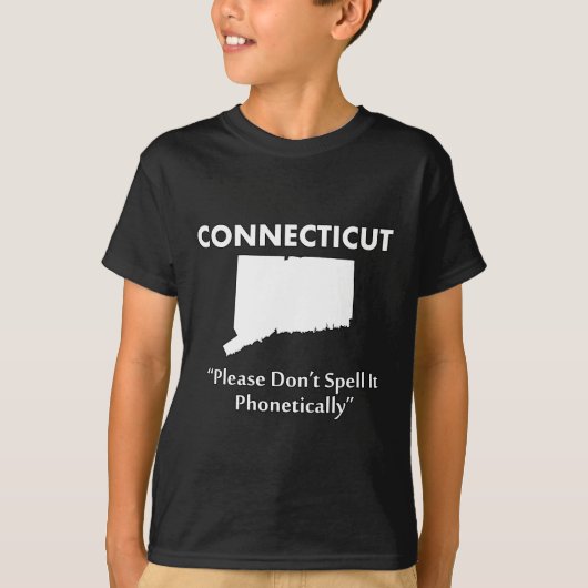 コネチカット - つづり間違えないで Tシャツ (正面)