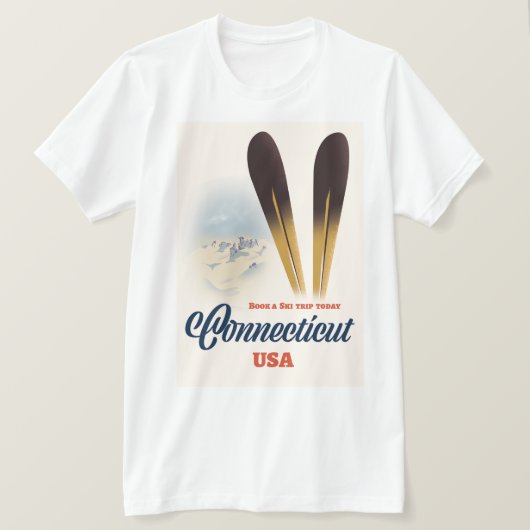 コネチカット スキー Tシャツ (デザイン正面)