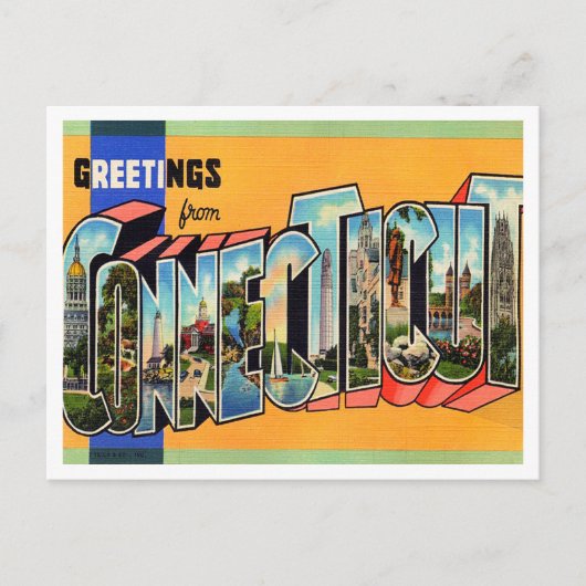 コネチカット・ヴィンテージ・トラベルからの挨拶 ポストカード (正面)