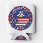 コネチカット、米国州、コネチカットTシャツ 缶クーラー (裏面)
