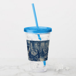 コネチカット 1700年代 デルフトブルー コーヒーハウス アート アクリルタンブラー
