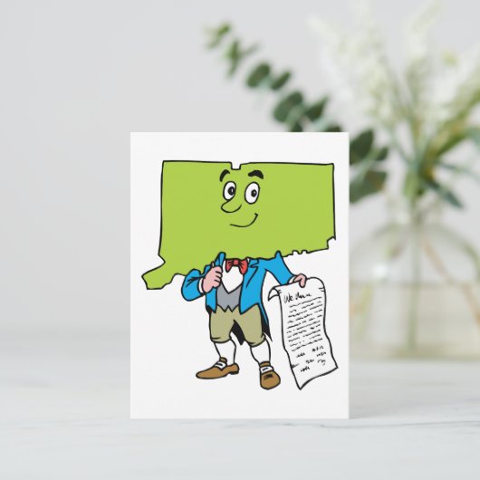 コネチカットCTヴィンテージ旅行記念品 ポストカード (スタンド正面)