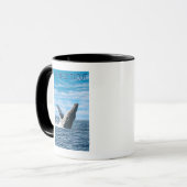 コネチカットHumpbackクジラのシーン マグカップ (正面左)