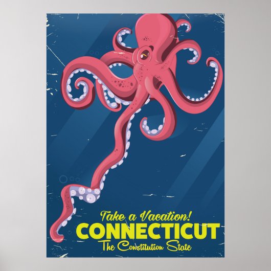 コネチカットUSAタコヴィンテージ旅行ポスター ポスター (正面)