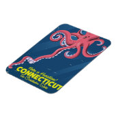 コネチカットUSAタコヴィンテージ旅行ポスター マグネット (左側)