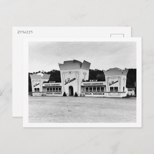 コネチカファッションドット、オールドアイスクリームスタンド ポストカード (正面/裏面)