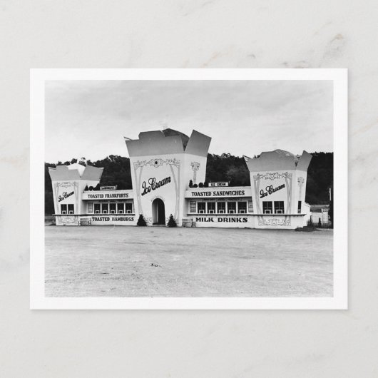 コネチカファッションドット、オールドアイスクリームスタンド ポストカード (正面)