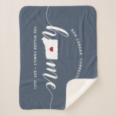 コネチクチホーム州 パーソナライズされた シェルパブランケット (正面)
