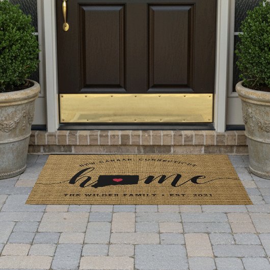 コネチクチホーム州 パーソナライズされた ドアマット