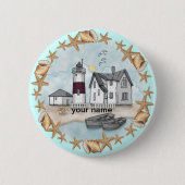 コネチティクシェルズライトハウス 缶バッジ (正面)