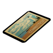 コネチティクライトハウスヴィンテージトラベル マグネット (左側)