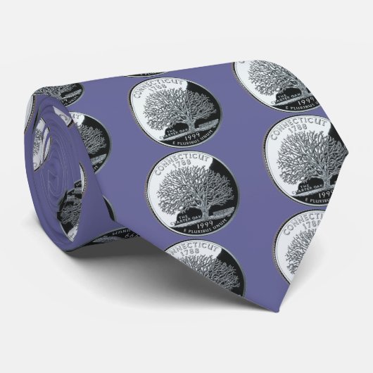 コネチティフェイク州クォーターチャーターオークツリー ネクタイ (ロール)
