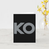 コノックアおもしろいウトボクシングレスリングメンウィメンフー カード (黄色い花)