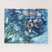 コハクの妖精少女のサファイアの冬の眺め ジグソーパズル (横)