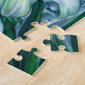 コハクの妖精少女のサファイアの冬の眺め ジグソーパズル (側面)