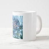 コハクの妖精少女のサファイアの冬の眺め ジャンボコーヒーマグカップ (正面右)