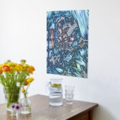 コハクの妖精少女のサファイアの冬の眺め 箔ポスター (レイダウン (キッチン))