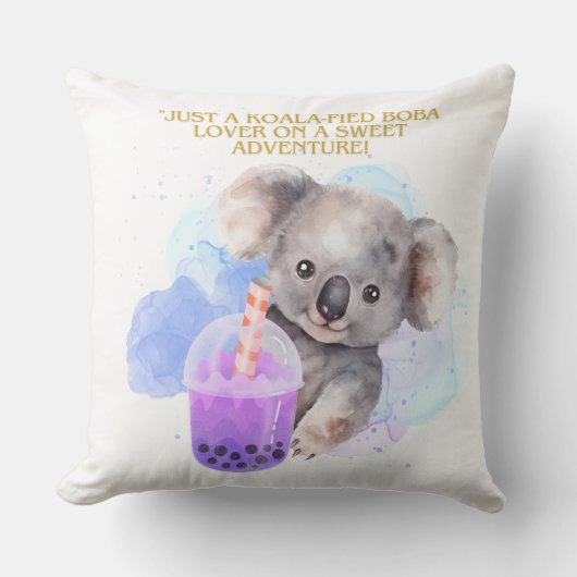 コハラ引用文 – ジャストコハラボバアドベンチャー クッション (正面)