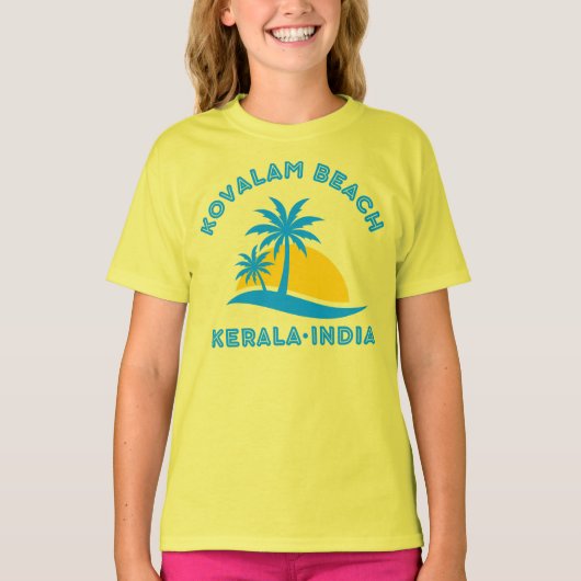 コバラムビーチ – ケララインド Tシャツ (正面)