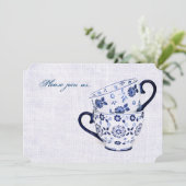 コバルクラシックトブルー茶器 招待状 (スタンド正面)