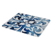 コバルトのタイルII カッティングボード (角)