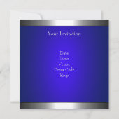 コバルトシルバージュエル21stエレガントな誕生日パーティー 招待状 (裏面)