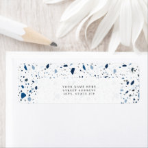 コバルトストーンブルーテラゾーパターン