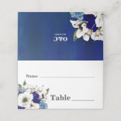 コバルトダスティブルークリームフローラ水結婚色 プレイスカード (外部開封)